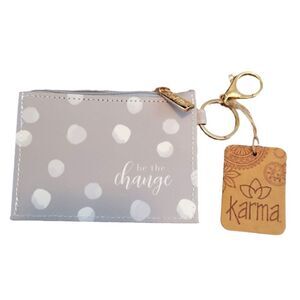 NWT KARMA BRAND "BE THE CHANGE" KEYCHAIN WALLET
